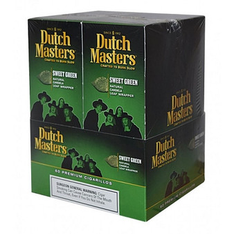Dutch Masters Cigarillos Sweet Green Foil 20 Pouches of 3
