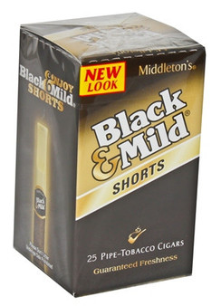 Black & Mild Shorts Cigars Original Box 25ct