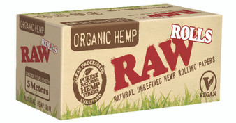 RAW Organic Hemp Rolling Papers 5 Meter Rolls KingSize Slim