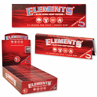 Elements Cigarette Rolling Papers RED 1.25 25Ct