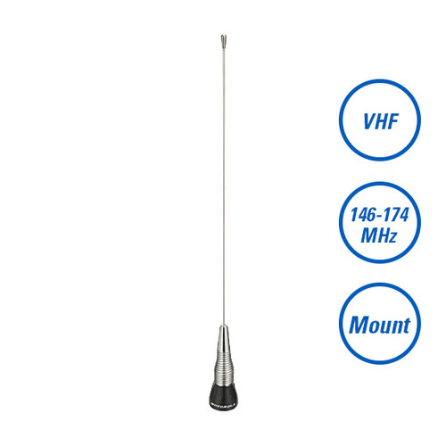 VHF, ¼ wave, roof mount antenna