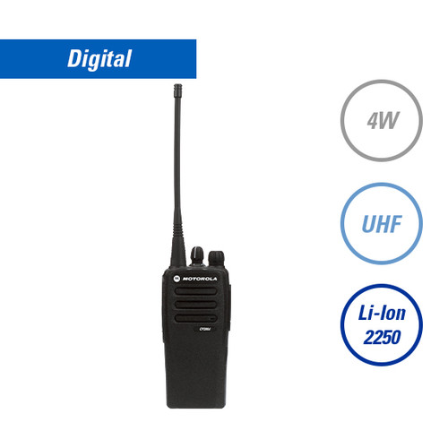 CP200d | AAH01QDC9JA2AN-NC
Digital, UHF, 4W, 16ch, no chgr