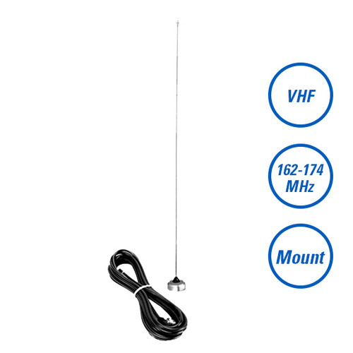 VHF 162-174 MHz, 1/4 Wave Roof Mount, Mini-U
