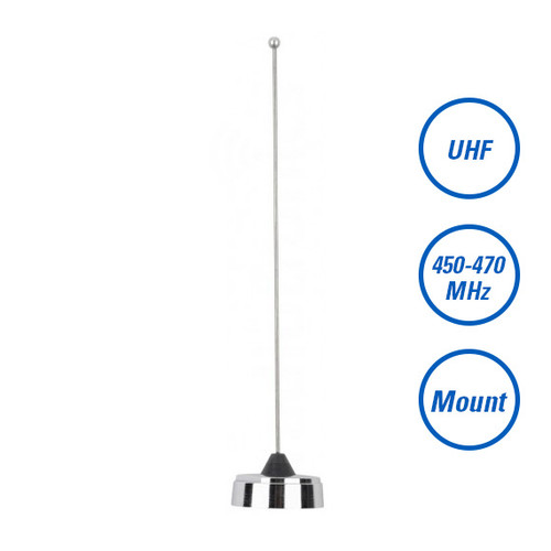 UHF 450-470 MHz, 1/4 Wave Roof Mount, Mini-U