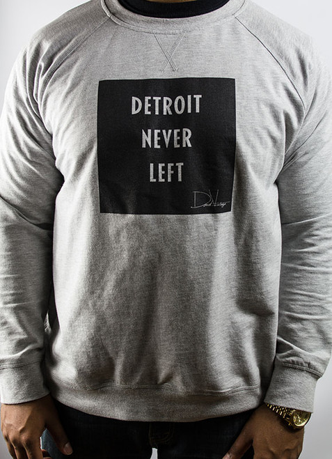 Detroit Never Left™ Unisex Crewneck – Gray/Black