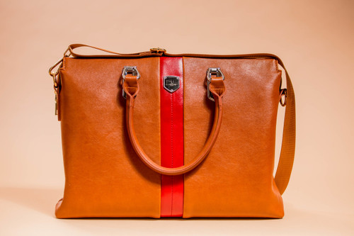 The Gratiot Briefcase - Brown/Red