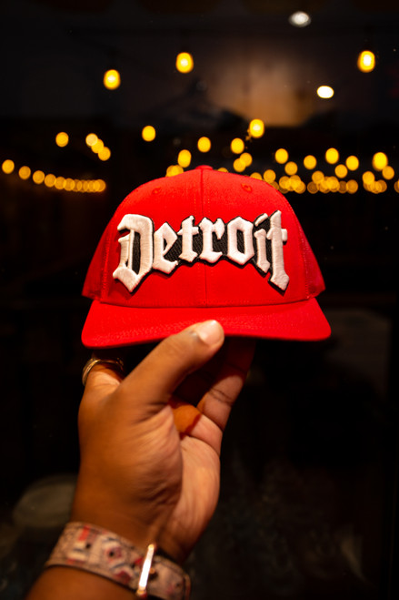 3D Detroit Mesh Snapback - Red/White