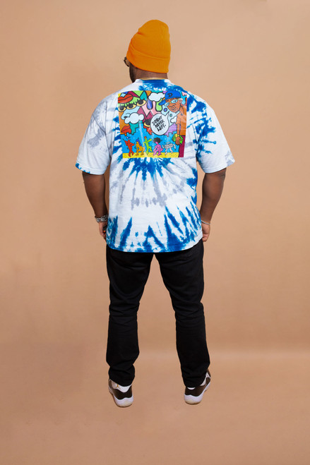 DV x Sheefy Hand Dyed Tee - Detroit Player: Blue/Silver