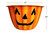 10-inch orange jack-o’-lantern pumpkin container measuring 6.5 inches tall for Pumpkin Patch Treats Halloween gift basket