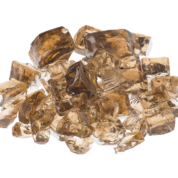Athena Reflective Amber Diamond Fire Glass