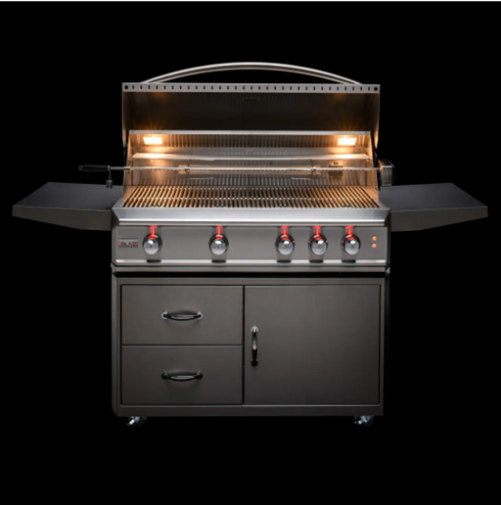 Blaze Rotisserie for 4 Burner Grills Stainless Steel