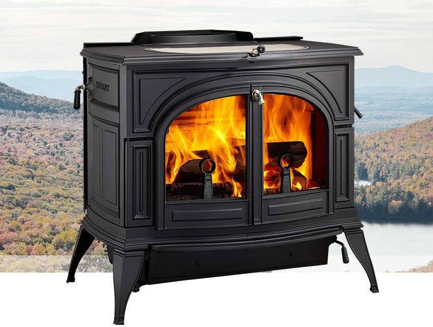 Vermont Castings Defiant Wood Stove In Classic Black