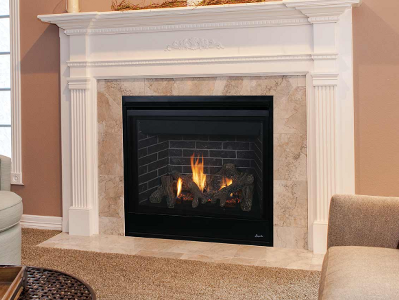 Superior 40 Inch Direct Vent Traditional Gas Fireplace - DRT6340