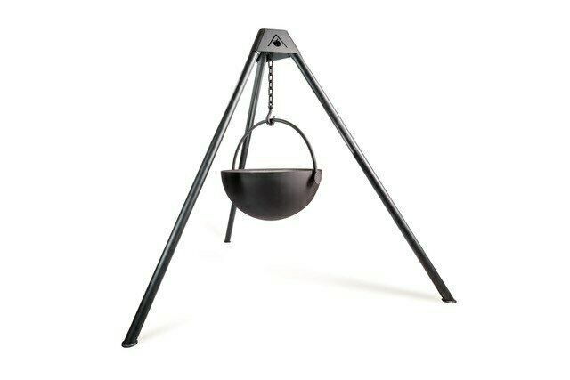 Cowboy Cauldron Ranch Boss - Giant Hanging Steel Fire Pit, Grill, and Cook  Pot