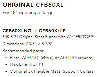 Warming Trends Crossfire CFB Original Brass GAS Fire Pit Burner Kit, 300K BTU 30.5 x 30.5-Inch / Natural GAS / 42-Inch Round Plate