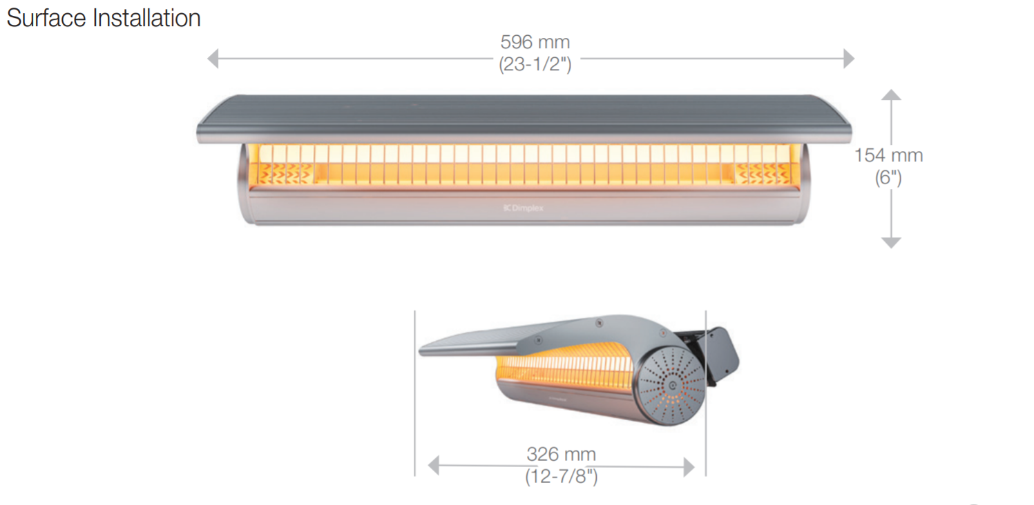 Dimplex Indoor/Outdoor 2000W Electric Infrared Heater