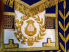Grand Lodge Officer Dress Aprons    Best Quality, Hand Embroidered on Real Leather, Thick Gold Bullion Fringe