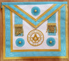 Centennial  Gold Trim MM Apron  with  Gold Lodge Badge, Real Leather