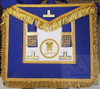 Grand Lodge  Officer Aprons   style E     Best Quality, Hand Embroidered on Real Leather, Thick Gold Bullion Fringe 