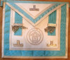 Silver PM Apron  with Silver  Lodge Badge, Real Leather