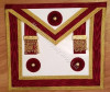 Master Masons Apron Burgundy Red with Gold Trim   Real leather
