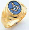 Oval Gold Blue Lodge Masonic Ring with Stone Colour Choice Style 44