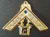 Past Master Breast Jewel   One Bar  Royal Blue  with  Blue  Stone-9