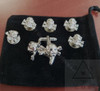 Silver  Skull   Cuff  Links and 5 Shirt  Stud Set