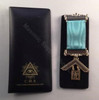 Past Master  Breast  Jewel  3 bar-5G with Stone & Working Tools -3