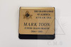   Grand Lodge  Gold Name Badge with  Raised Metal Square & Compass  Emblem