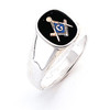 Masonic silver ring