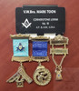 masonic name badge with jewel hanger