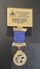  Grand Lodge Gold Name Badge with 1 Jewel Hanger with Metal Square and Compass Emblem