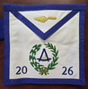 Custom design  Masonic Service Dogs Lambskin Apron Style 5