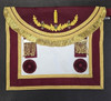  Scottish  Past Master Apron Burgundy red  