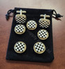   Masonic Pavement  Cuff  Links and 5 Button Cover  Set