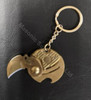   Masonic Pocket Knife Key Ring   gold finish