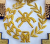  Past   Grand  Officers Aprons  with  Gold Wreath   Real Leather