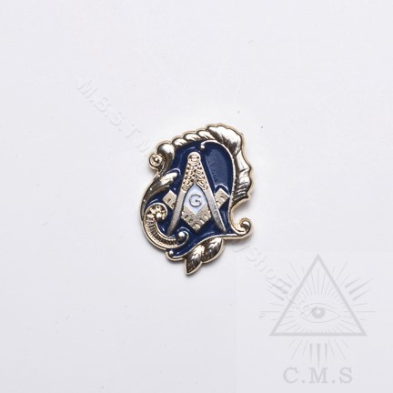 Square & Compass Shriner Masonic Lapel Pin - 1 Inch Wide, White & Gold, Butterfly Clutch Backing, Perfect Mason Gift - View #7