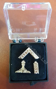 Set of Three  Masonic Lodge Officers Lapel Pins  silver Color