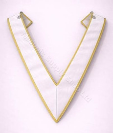 White Collaret with Gold Trim