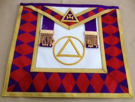 Royal Arch Grand Chapter Officer Aprons with Circle  No Fringe    APR-RA-GC-C