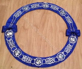 Officers Chain Collar Royal Blue and Silver