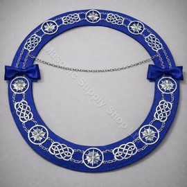 Officers Chain Collar Royal Blue and Silver
