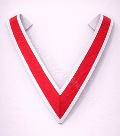  Red Collaret with White Trim  15 inch
