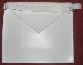 12 Apron Special! Entered Apprentice White Lambskin Apron 12 x 12 with Adjustable Belt