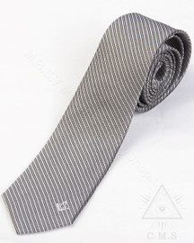 Silver  Masonic Tie