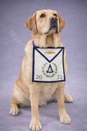 Custom design  Masonic Service Dogs Lambskin Apron Style 5