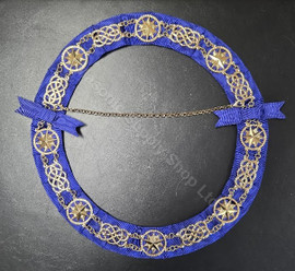  Officers Chain Collar Royal Blue and Gold