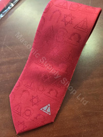  Royal Arch Crimson Tie  with  Symbols